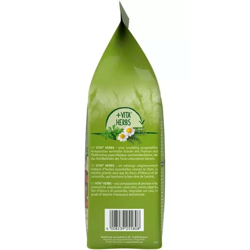 Pienso seco para conejos enanos Vitakraft 25542 — 3 kg, sabor cereales, sin conservantes, bolsa resistente, 14% fibra bruta