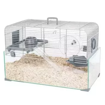 Jaula ZOLUX Panas Colour 50 Gris — hábitat para mascotas pequeñas, compacta 50×29×35 cm