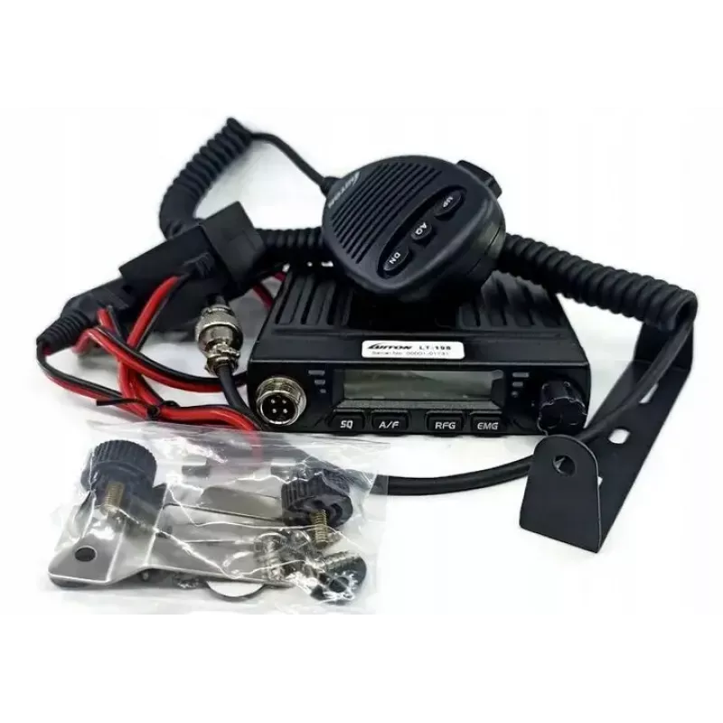 Luiton LT-198 radio CB, AM/FM, ASQ, enchufe de mechero, negra