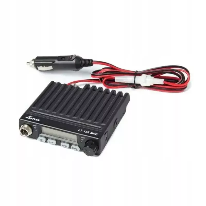 Luiton LT-198 radio CB, AM/FM, ASQ, enchufe de mechero, negra