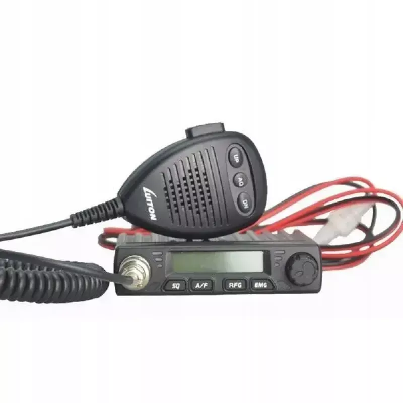 Luiton LT-198 radio CB, AM/FM, ASQ, enchufe de mechero, negra