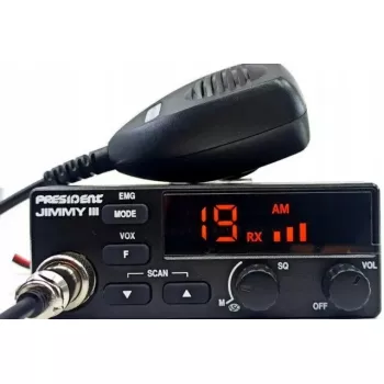 Emisora de banda ciudadana (CB) President Jimmy III AM/FM 4W de potencia 12V