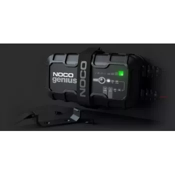 Cargador de batería NOCO GENIUS10 EU 10 A para baterías de 6V y 12V — mantenimiento y desulfatación, 150 W, Li-Ion/AGM/Gel, resistente al agua IPX