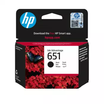 Cartucho de impresora HP 651 negro Original Ink Advantage, negro, 1 ud., 600 páginas