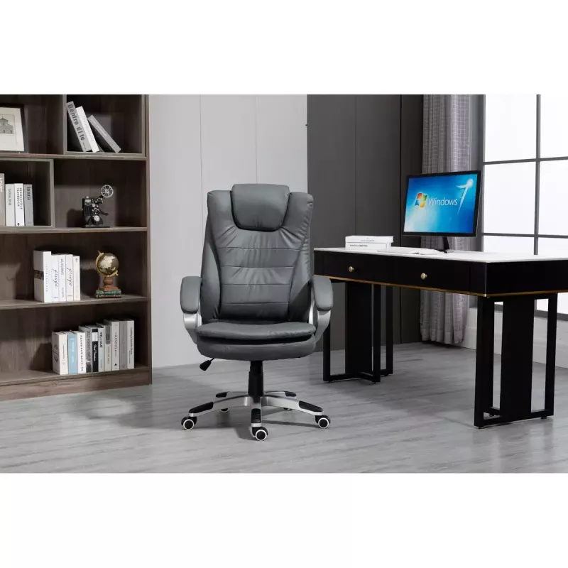 Activejet YK7304 silla de oficina con calefacción y masaje, gris