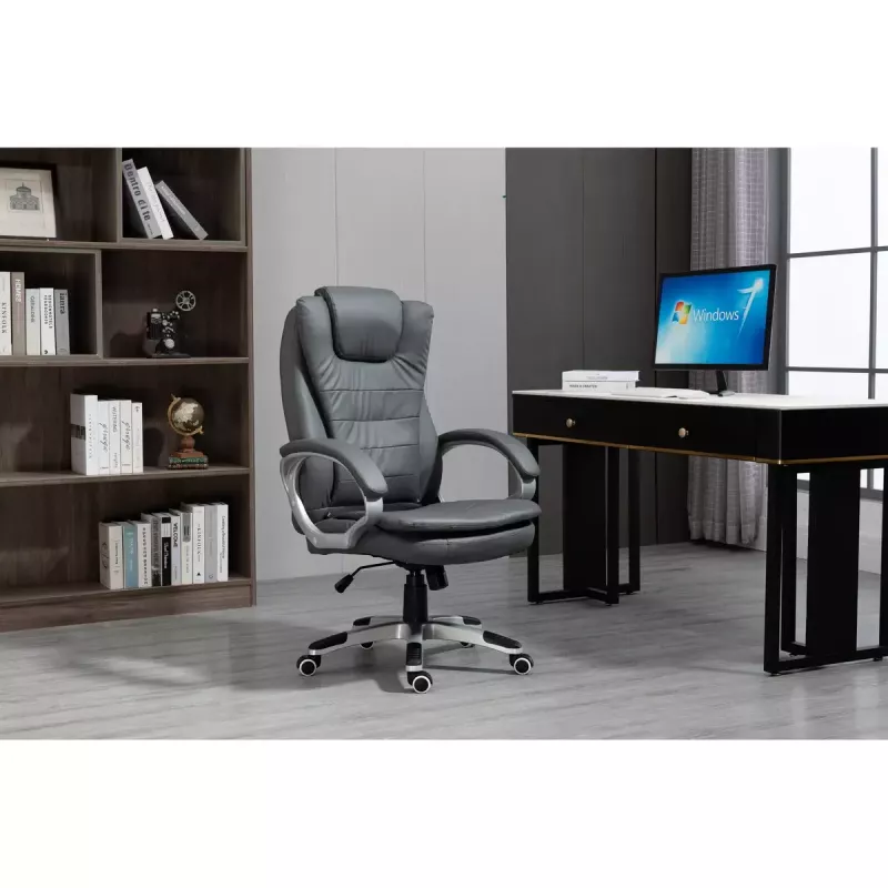 Activejet YK7304 silla de oficina con calefacción y masaje, gris