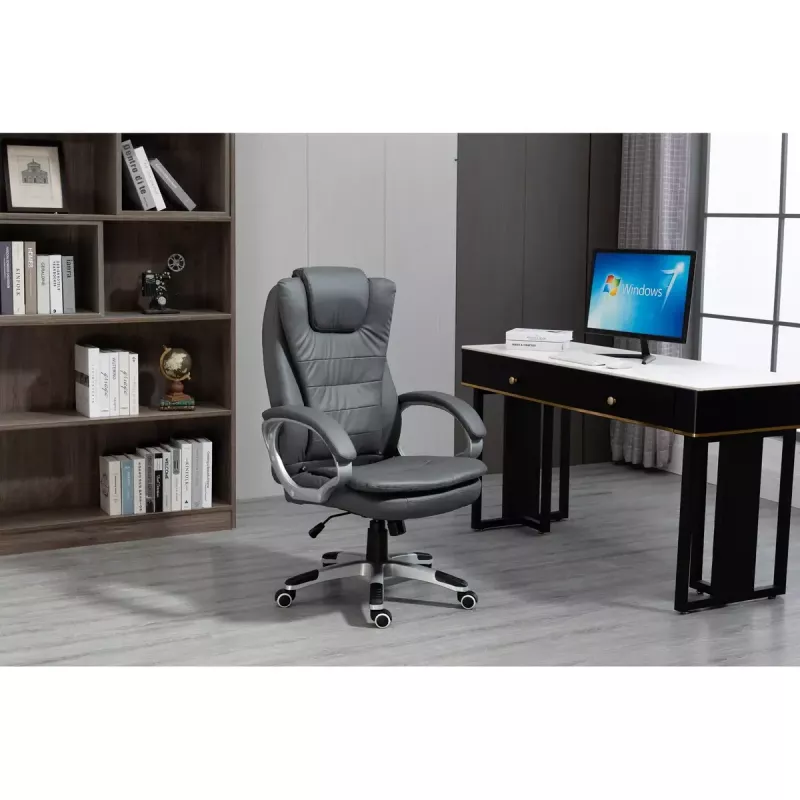 Activejet YK7304 silla de oficina con calefacción y masaje, gris