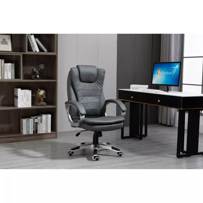 Activejet YK7304 silla de oficina con calefacción y masaje, gris