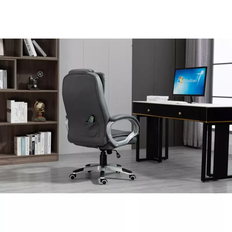Activejet YK7304 silla de oficina con calefacción y masaje, gris