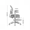 Silla giratoria mark adler Junior 5.0 — respaldo ergonómico de malla, asiento de espuma, altura ajustable 42–54 cm, gris