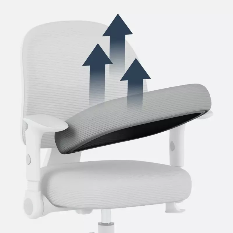 Silla giratoria mark adler Junior 5.0 — respaldo ergonómico de malla, asiento de espuma, altura ajustable 42–54 cm, gris