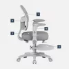 Silla giratoria mark adler Junior 5.0 — respaldo ergonómico de malla, asiento de espuma, altura ajustable 42–54 cm, gris