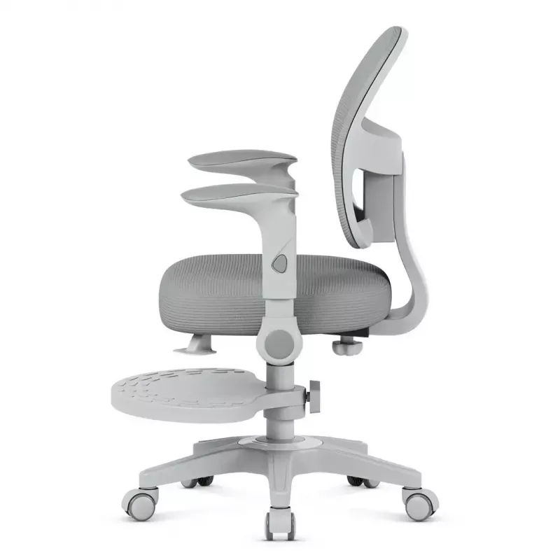 Silla giratoria mark adler Junior 5.0 — respaldo ergonómico de malla, asiento de espuma, altura ajustable 42–54 cm, gris