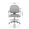 Silla giratoria mark adler Junior 5.0 — respaldo ergonómico de malla, asiento de espuma, altura ajustable 42–54 cm, gris