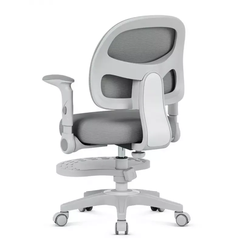 Silla giratoria mark adler Junior 5.0 — respaldo ergonómico de malla, asiento de espuma, altura ajustable 42–54 cm, gris
