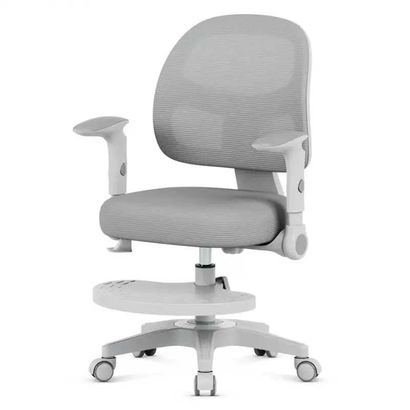 Silla giratoria mark adler Junior 5.0 — respaldo ergonómico de malla, asiento de espuma, altura ajustable 42–54 cm, gris