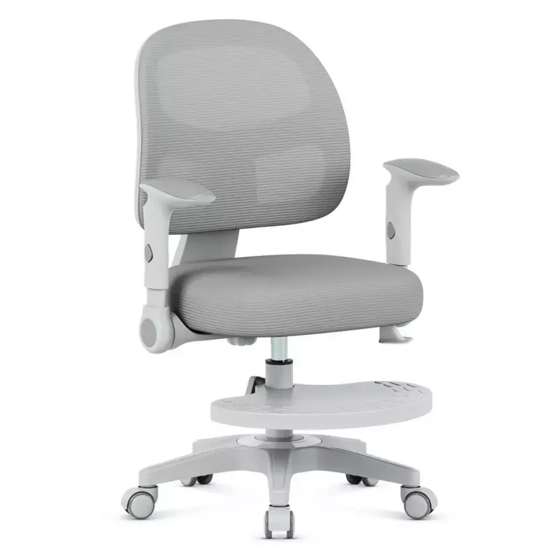 Silla giratoria mark adler Junior 5.0 — respaldo ergonómico de malla, asiento de espuma, altura ajustable 42–54 cm, gris