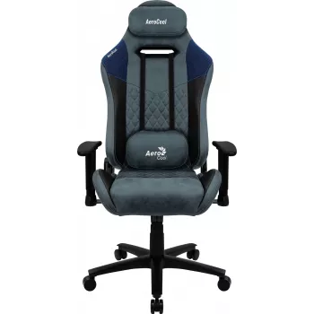 Silla gaming universal Aerocool DUKE AeroSuede negra, azul