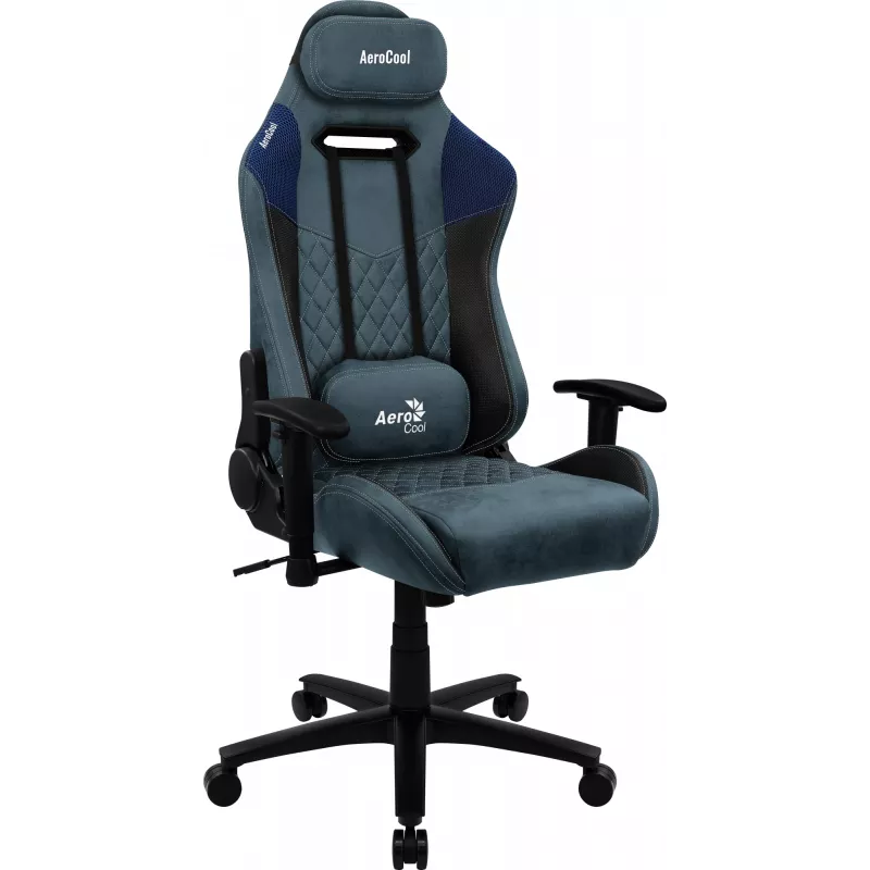 Silla gaming universal Aerocool DUKE AeroSuede negra, azul