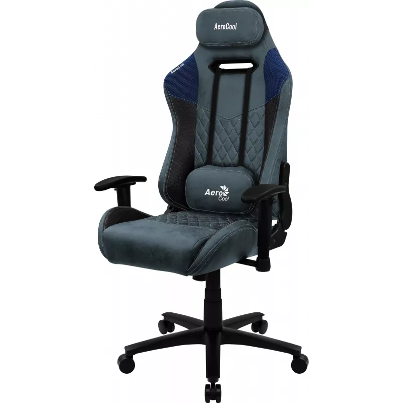 Silla gaming universal Aerocool DUKE AeroSuede negra, azul