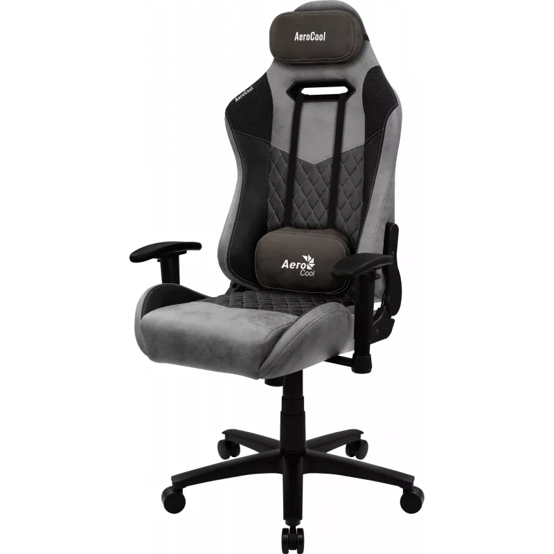 Aerocool DUKE AC-280 AeroSuede silla gaming, microfibra, negro/gris
