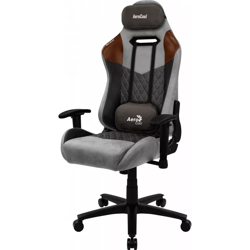 Silla gaming universal Aerocool DUKE AeroSuede negra, marrón, gris