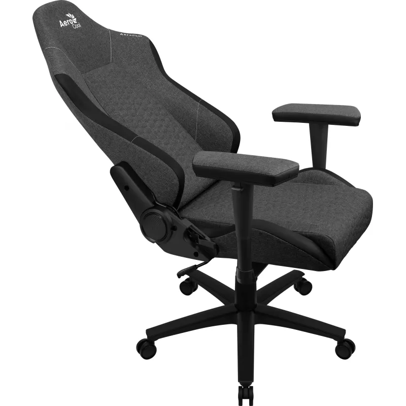 Aerocool CROWN AeroWeave CROWNASHBK silla gaming ergonómica, asiento acolchado, cojines ajustables, Ash Black