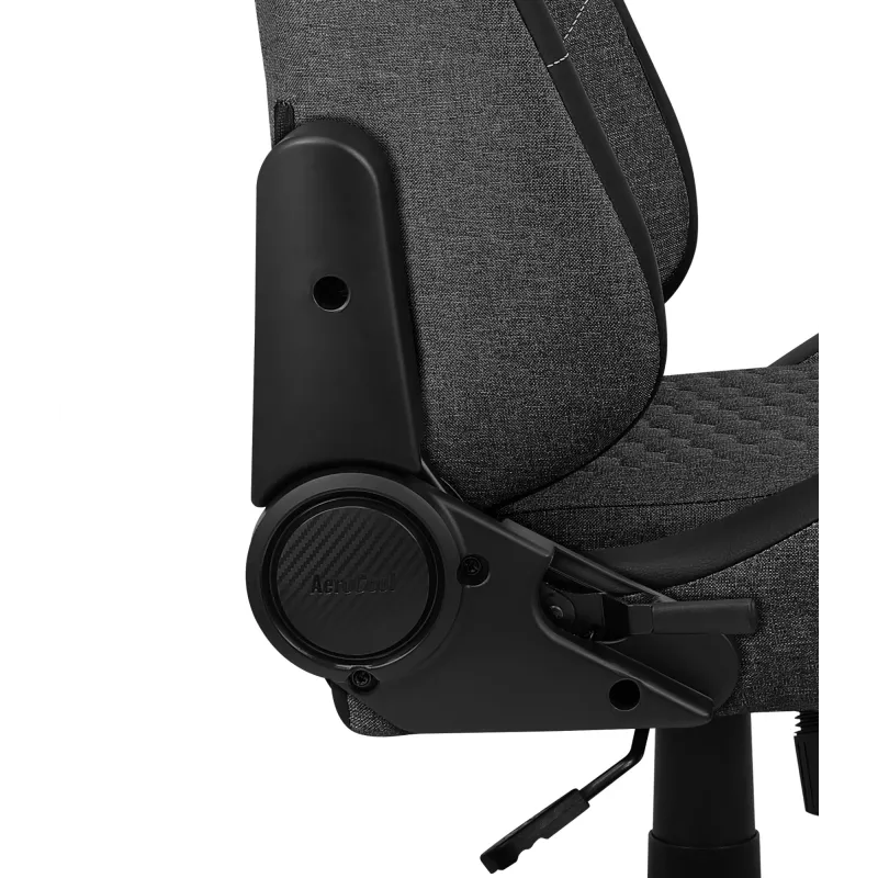 Aerocool CROWN AeroWeave CROWNASHBK silla gaming ergonómica, asiento acolchado, cojines ajustables, Ash Black