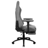 Silla gaming ergonómica premium Aerocool ROYALASHGR con reposapiés, tecnología Aeroweave, gris