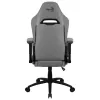 Silla gaming ergonómica premium Aerocool ROYALASHGR con reposapiés, tecnología Aeroweave, gris