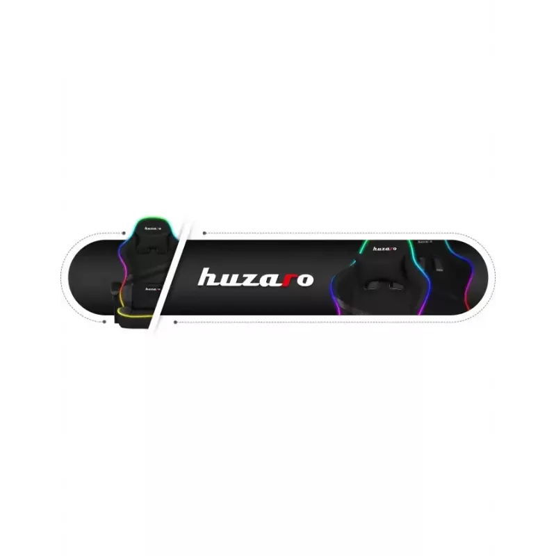 Huzaro Force 4.4 RGB silla gaming, tela, carga máxima 130 kg, altura 125 cm, negro