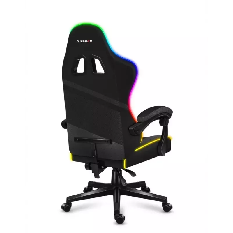 Huzaro Force 4.4 RGB silla gaming, tela, carga máxima 130 kg, altura 125 cm, negro