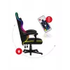 Huzaro Force 4.4 RGB silla gaming, tela, carga máxima 130 kg, altura 125 cm, negro