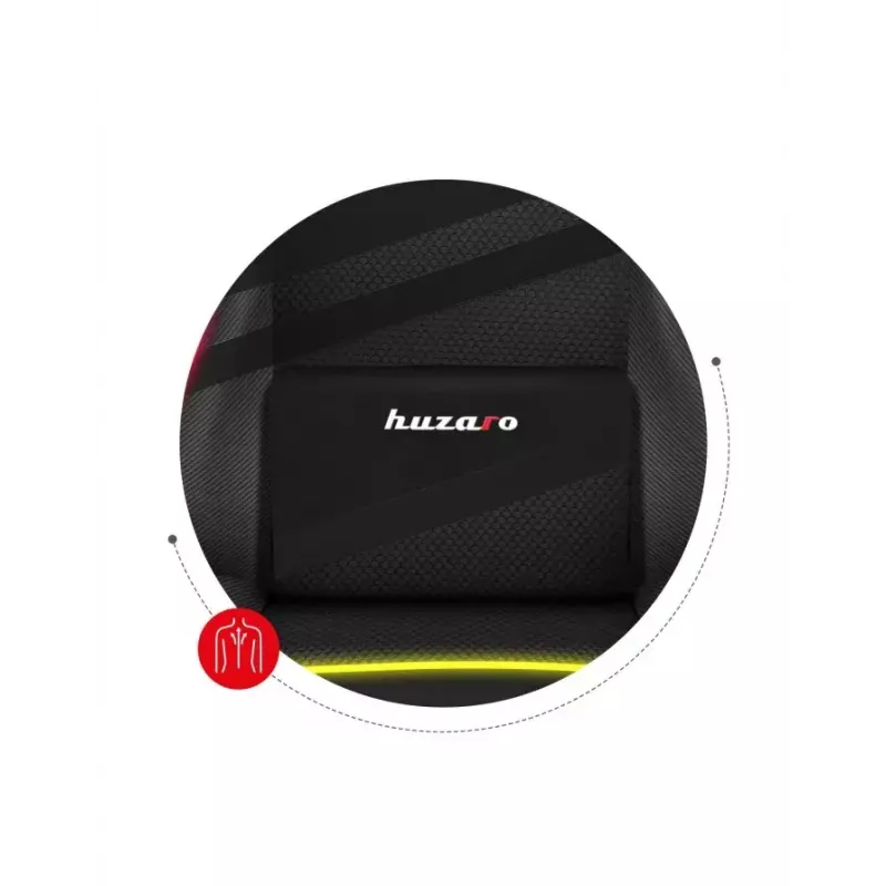 Huzaro Force 4.4 RGB silla gaming, tela, carga máxima 130 kg, altura 125 cm, negro