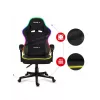 Huzaro Force 4.4 RGB silla gaming, tela, carga máxima 130 kg, altura 125 cm, negro