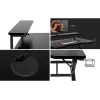 Escritorio gaming Huzaro Hero 5.0 negro — estructura recta de aluminio, tablero de fibra de carbono 1200×600 mm