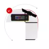 Huzaro Hero 6.3 escritorio gaming, 154×48×74 cm, grosor del tablero 1,5 cm, blanco