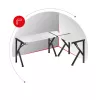 Huzaro Hero 6.3 escritorio gaming, 154×48×74 cm, grosor del tablero 1,5 cm, blanco