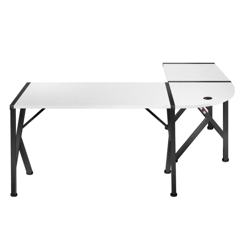 Huzaro Hero 6.3 escritorio gaming, 154×48×74 cm, grosor del tablero 1,5 cm, blanco