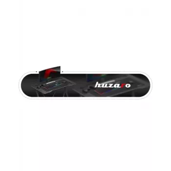 Mesa gaming Huzaro Hero 1.4 negra, tablero MDF rectangular recto 1000x500x750 mm