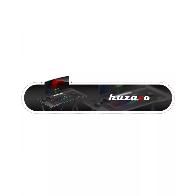 Mesa gaming Huzaro Hero 1.4 negra, tablero MDF rectangular recto 1000x500x750 mm