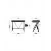 Mesa gaming Huzaro Hero 1.4 negra, tablero MDF rectangular recto 1000x500x750 mm