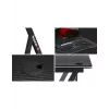 Mesa gaming Huzaro Hero 1.4 negra, tablero MDF rectangular recto 1000x500x750 mm