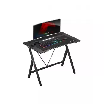Mesa gaming Huzaro Hero 1.4 negra, tablero MDF rectangular recto 1000x500x750 mm