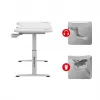Huzaro Hero 2.6 White escritorio para videojuegos, 120 x 60 cm