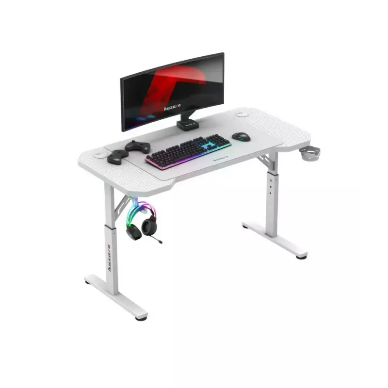Huzaro Hero 2.6 White escritorio para videojuegos, 120 x 60 cm