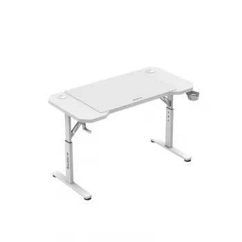 Silla gaming Huzaro Hero 2.6 blanca – giratoria ergonómica de respaldo alto y altura ajustable con portavasos y soporte para auriculares