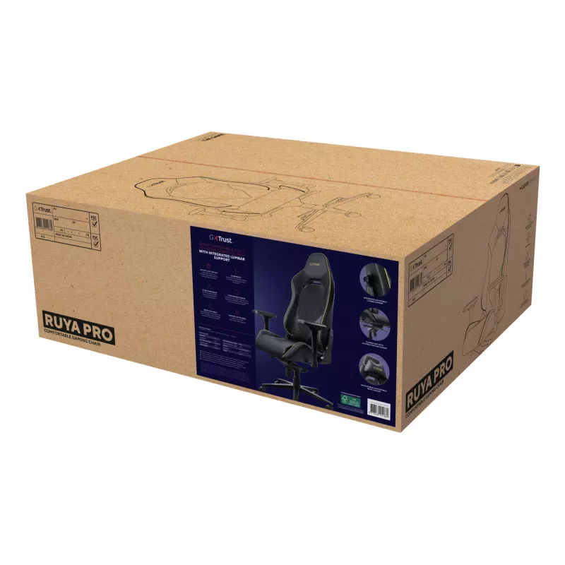 Silla gaming universal Trust GXT 721 Ruya Pro, negra