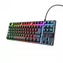 Teclado gaming Trust GXT 833 Thado USB neerlandés negro, plateado