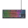 Teclado gaming Trust GXT 833 Thado USB neerlandés negro, plateado